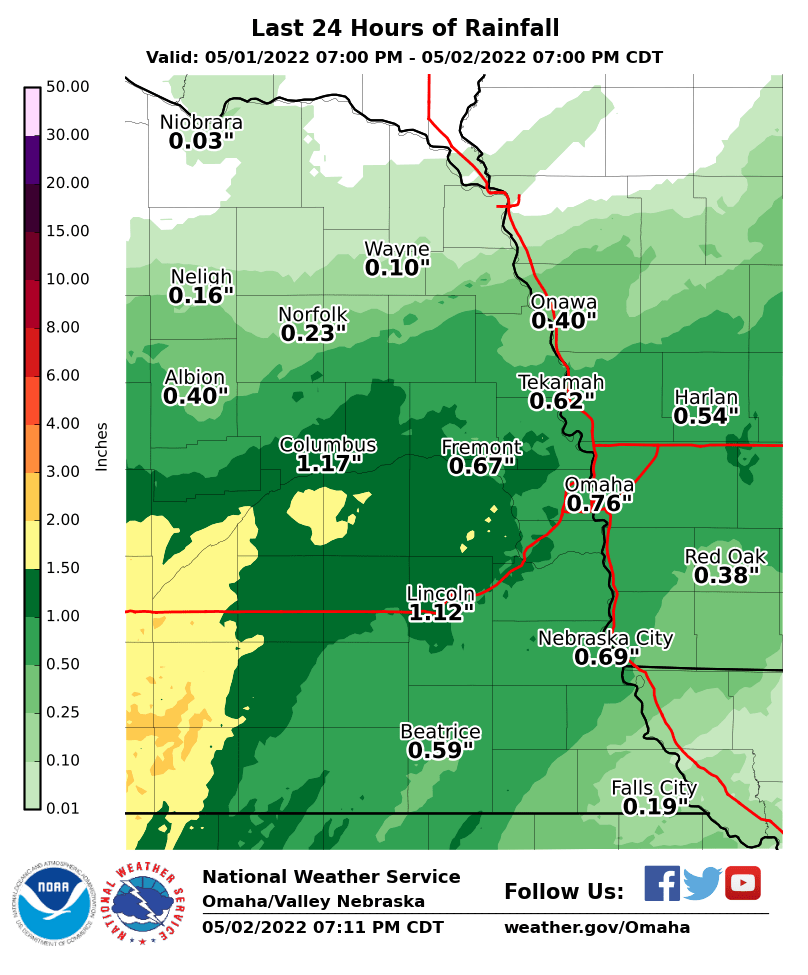 NWS Omaha on Twitter "Here's a radar estimate of precipitation over
