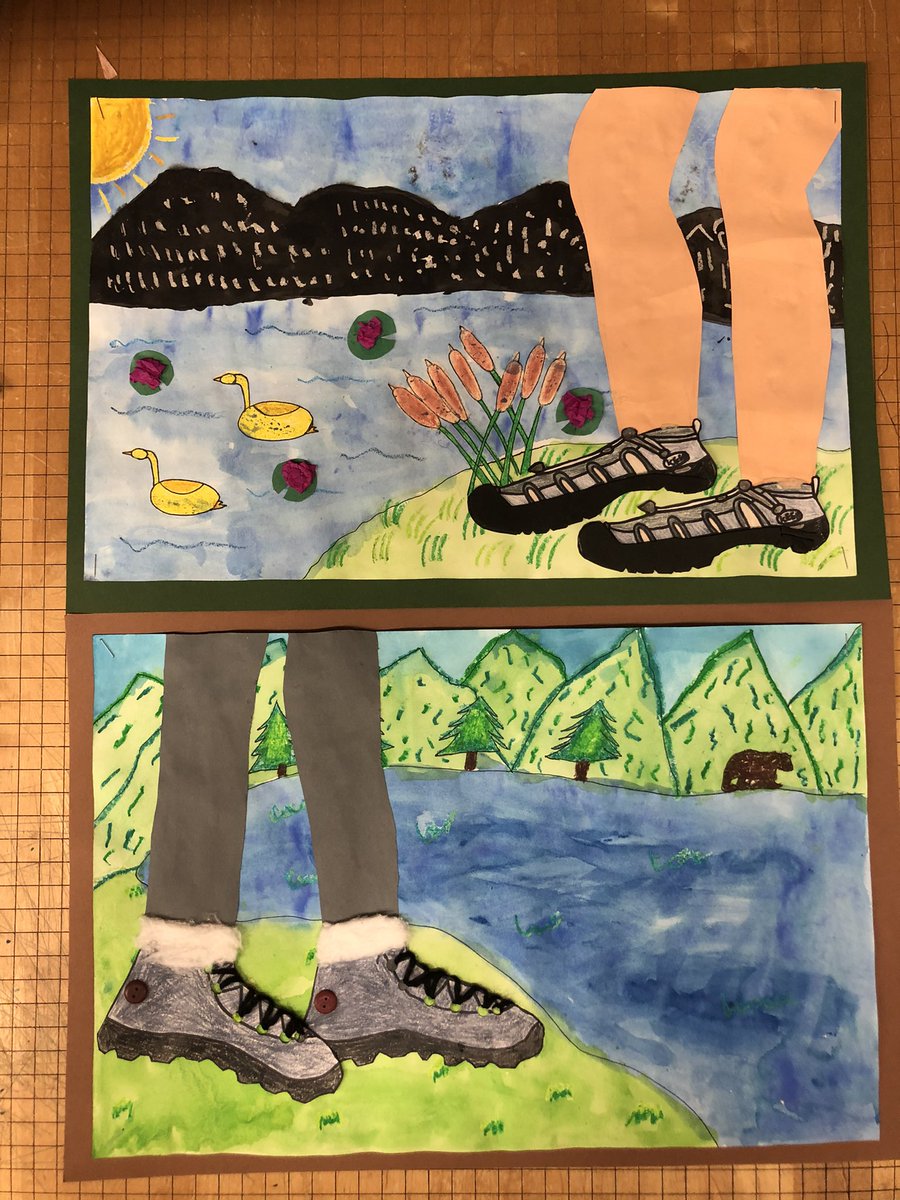 llynblack's tweet photo. 5th Graders created ‘Bottom-Half’ self-portraits using mixed media to share a personal experience or ambition. @Hillcrest_BCPS @HillcrestPTA @RTwentey @sfisherBCPS https://t.co/dUtF36xNZz