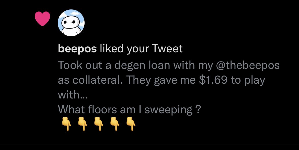 So is this <a href="/thebeepos/">beepos</a> acknowledging they rugged their community, or is their intern just liking anything they’re tagged in without reading?