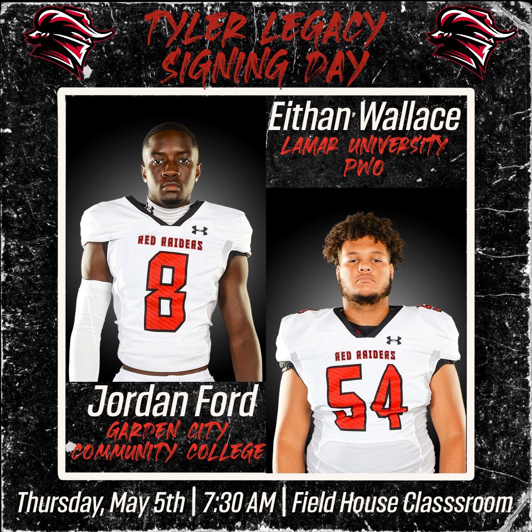 Join us this Thursday to celebrate @Jordan4rd and <a href="/Eithanwallace2/">Eithan wallace</a> at 7:30 AM in the Field House Classroom! #RecruiTLegacy <a href="/CoachJoeWillis/">Joe Willis</a>