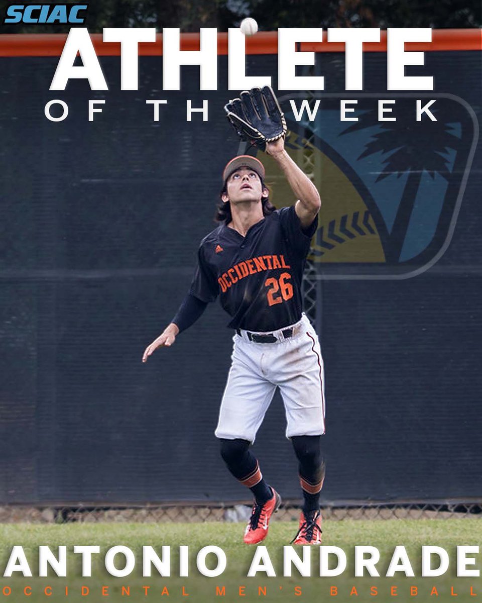 Congrats Antonio Andrade: Hitter of the Week! Read more @theSCIAC