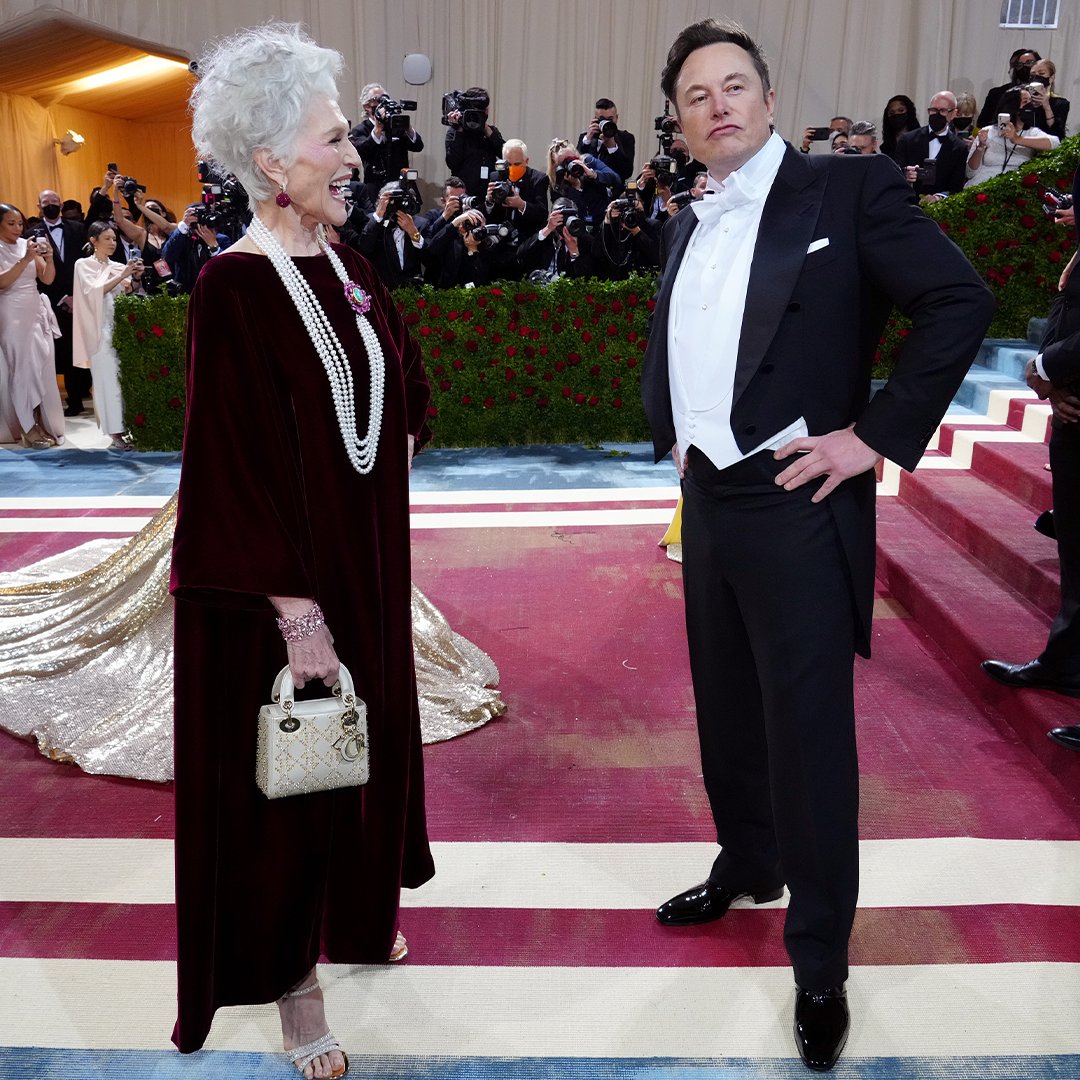 FoxNews's tweet photo. FASHION STATEMENT: Elon Musk shares Twitter plans as he enters Met Gala with his mom. https://t.co/a5SghDZIri https://t.co/1wNVfLyYkW