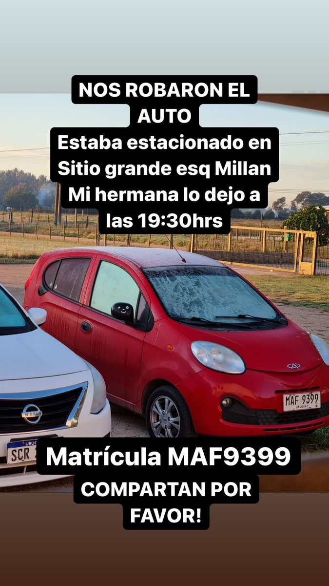 POR FAVOR DEN RT NOS ROBARON EL AUTO