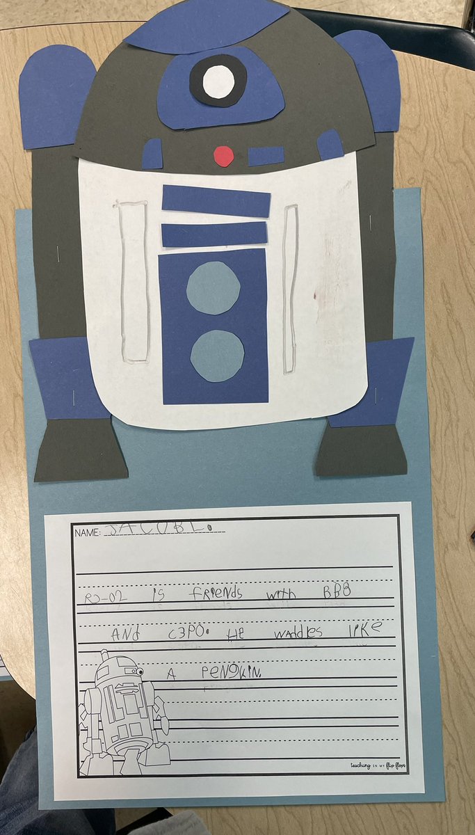 GenHarding's tweet photo. #StarWarsWeek begins with #droids! R2-D2 and BB-8 writing and following directions. @StarWarsinClass @SuptSylvania @SylvaniaSchools https://t.co/qk4W5wA3O8
