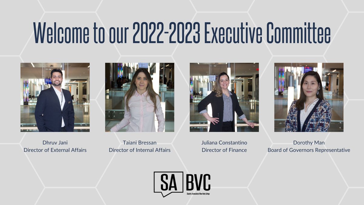 SAofBVC's tweet photo. Please join us in welcoming our 2022-2023 Executive Committee to their first official day in office 👏👏👏
#studentleadership #bvcnow #bvcbold #mybvc #sabvc #asecstudents #albertastudents https://t.co/xiRI6yRDxG