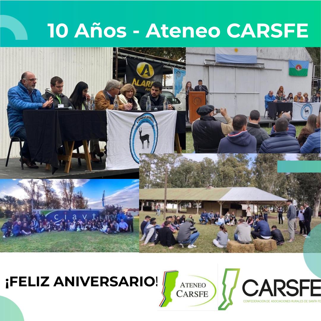 CARSFEprensa's tweet photo. Este sábado se realizó el Congreso del Ateneo CARSFE en la Sociedad Rural de Venado Tuerto, coincidiendo  con la celebración por los 10 años de su creación. Felices 10 años @AteneoCARSFe!!! Más info en: ▶️https://t.co/d5xTSIh34n @ruralvenadotue1 @CARSFEprensa @CRAprensa https://t.co/h3xi5LdGXF