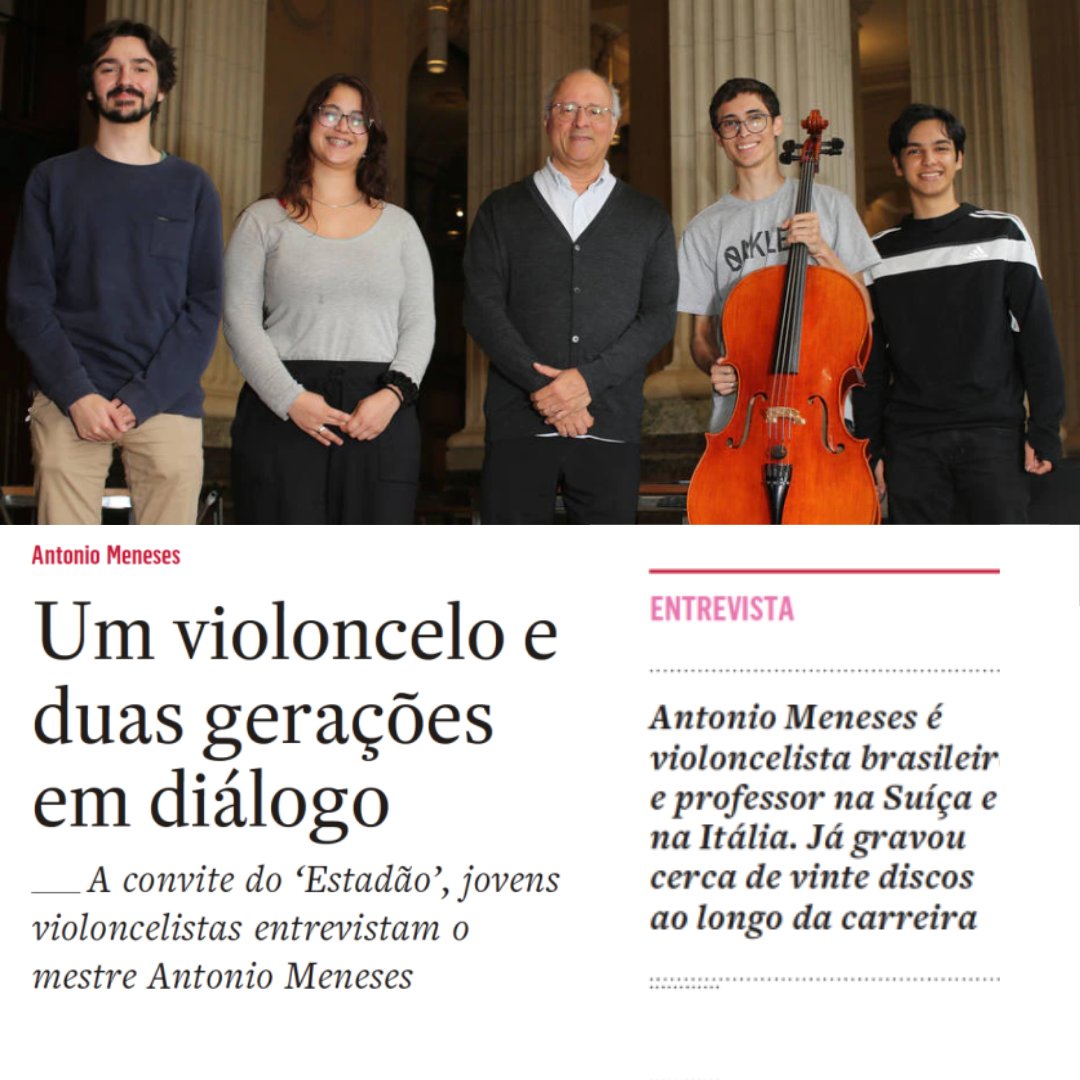 emesp's tweet image. Estudantes violoncelistas da EMESP tiveram a oportunidade única de entrevistar um dos mestres do instrumento, o brasileiro Antonio Meneses. 

Matéria completa no @Estadao 
Foto: J. F. Diorio