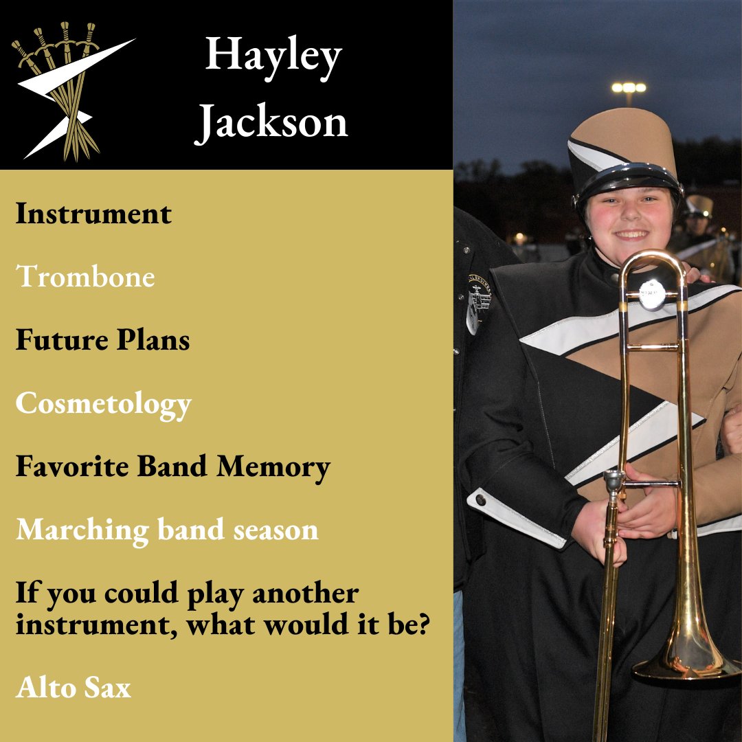 StreamwoodBands's tweet photo. Congratulations to our next featured senior, Hayley Jackson! https://t.co/xwRrDYxpzV