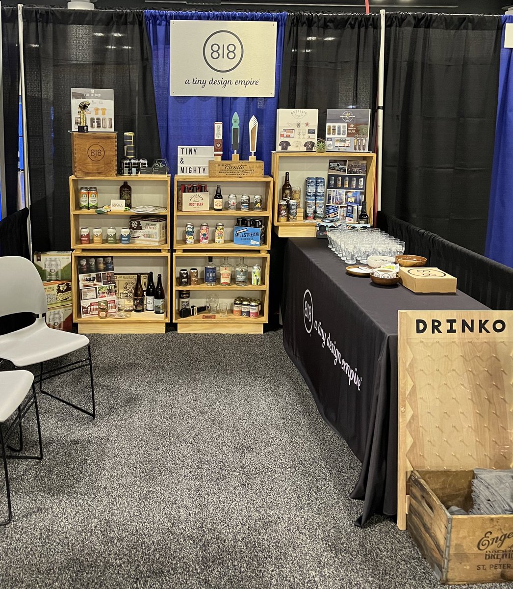 818iowa's tweet photo. Weโre all set up at CBC and getting ready for the Welcome Reception & a great week ahead! ๐ป๐ #CraftBrewersCon #MyDraftIsCraft https://t.co/SisKmO436z