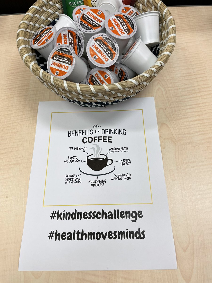 Coffee helps me - I hope it helps the teachers in D100 and in <a href="/NVWorldLanguage/">NV WL/EL Department</a> <a href="/nvhspe/">NVHSPE</a> #kindnesschallenge #healthmovesminds  <a href="/NeuquaValley/">Neuqua Valley High School</a>