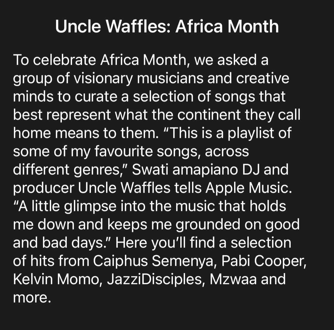 AntidoteMusicSZ's tweet image. Big S/O to @unclewaffffles for including Lutsandvo by @_Mzwaa feat. @the_velemseni on her @AppleMusic Africa Month playlist🫶🏾🇸🇿
music.apple.com/sz/album/lutsa…