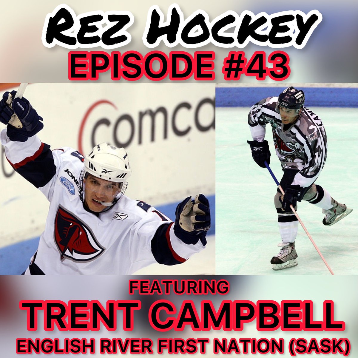 rez_hockey's tweet photo. Episode 43 and we’re joined by special guest Trent Campbell of English River First Nation (Sask) #rezhockey #nishhockey #hockey #podcast #firstnations #indigenous #metis #inuit #letsgo #beauties https://t.co/7M1532gohJ