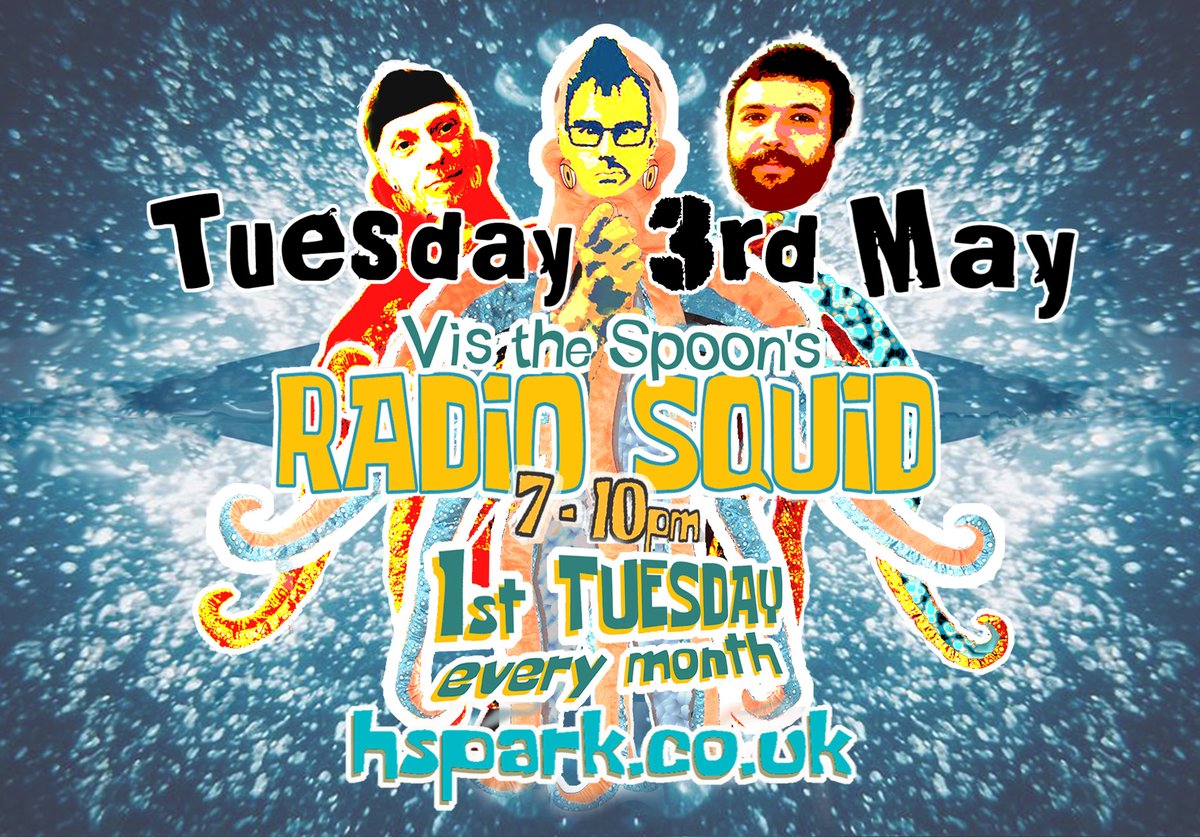 Oi oi, monthly #radioshow Fans ! The #squidsquad bring the weird(ish) tuneage &amp; psycho-babble to the web waves this #Tuesday night! Stay in! Eat crisps! Drink beer! Amaze your immediate family ! #Postpunk #psych #Pop #music <a href="/hSparkRadio/">hSpark Radio</a> #live #radio #broadcast