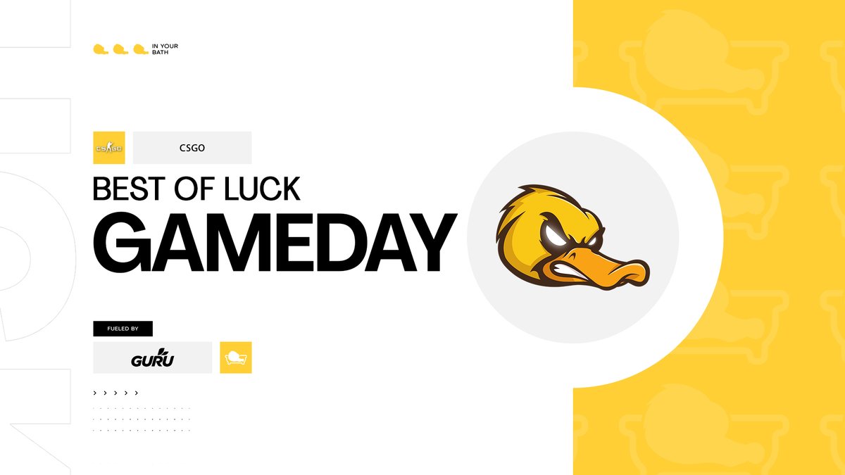 DuckyEsports's tweet photo. GAMEDAY! 🐥
Good luck to our #CSGO players for their @ESEA game against #EnModeSalvail🎯
🟣@solbo24 stream: https://t.co/KrwbhYNdp7
#InYourBath🛁 https://t.co/CljW6zSfD4