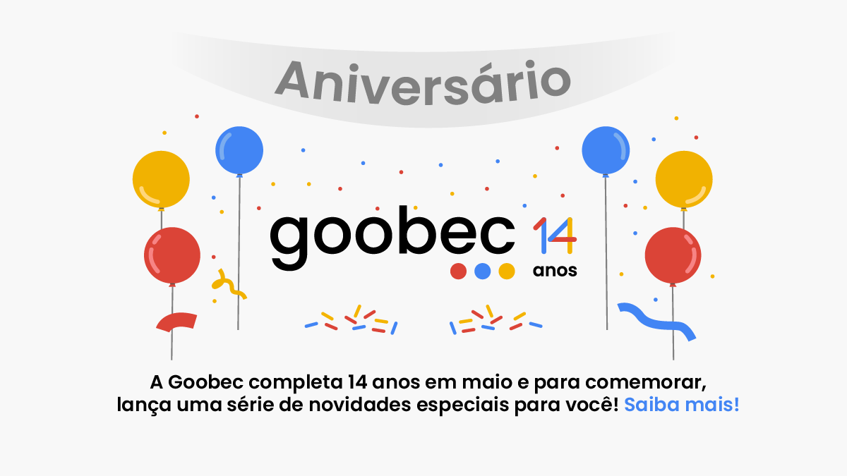GoobecOficial's tweet photo. Em maio, a Goobec completa 14 anos!🎉🎈🎁 Para comemorar, estamos lançando uma série de novidades!🙌🤩 Confira:
https://t.co/yEGzYgjDb8
#aniversáriogoobec #goobec14anos #goobec #goobecbrasil https://t.co/B0UbHbAJIn