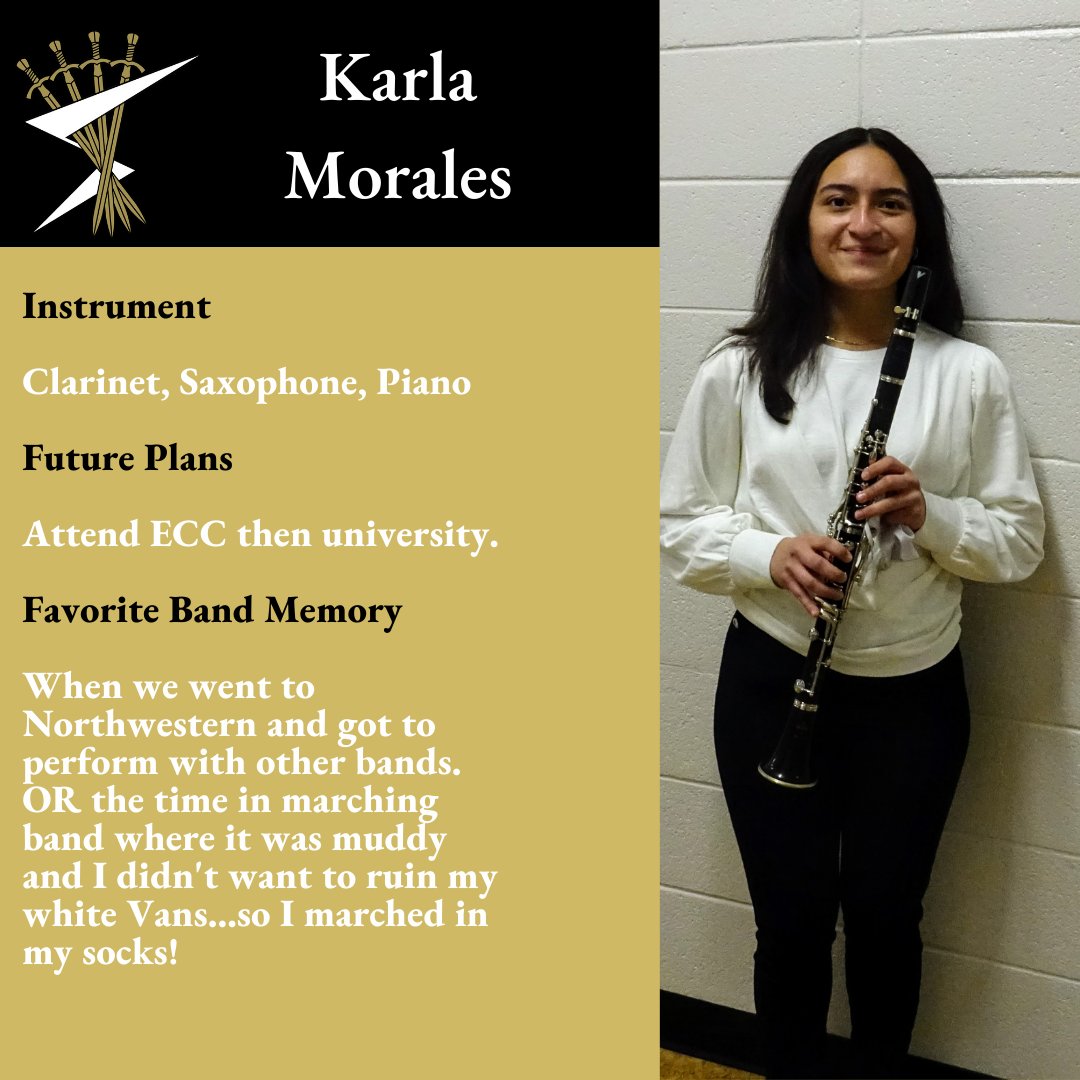 StreamwoodBands's tweet photo. Congratulations to our next featured senior, Karla Morales! https://t.co/ZSMNtMPna2