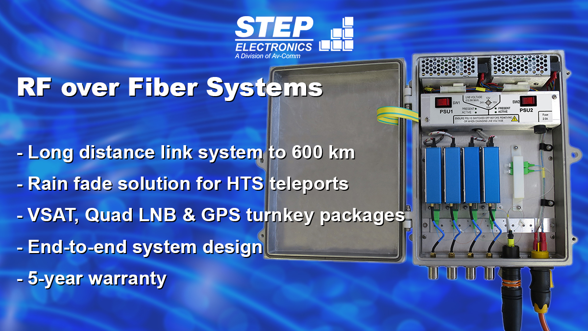 STEPElectronics's tweet photo. STEP Electronics Is proud to represent @ViaLiteRF range of RF over Fibre solutions for the  Satcom, Broadcast, GNSS/GPS, and Defense markets https://t.co/6PZPNesbUN https://t.co/T4xzIIJObH