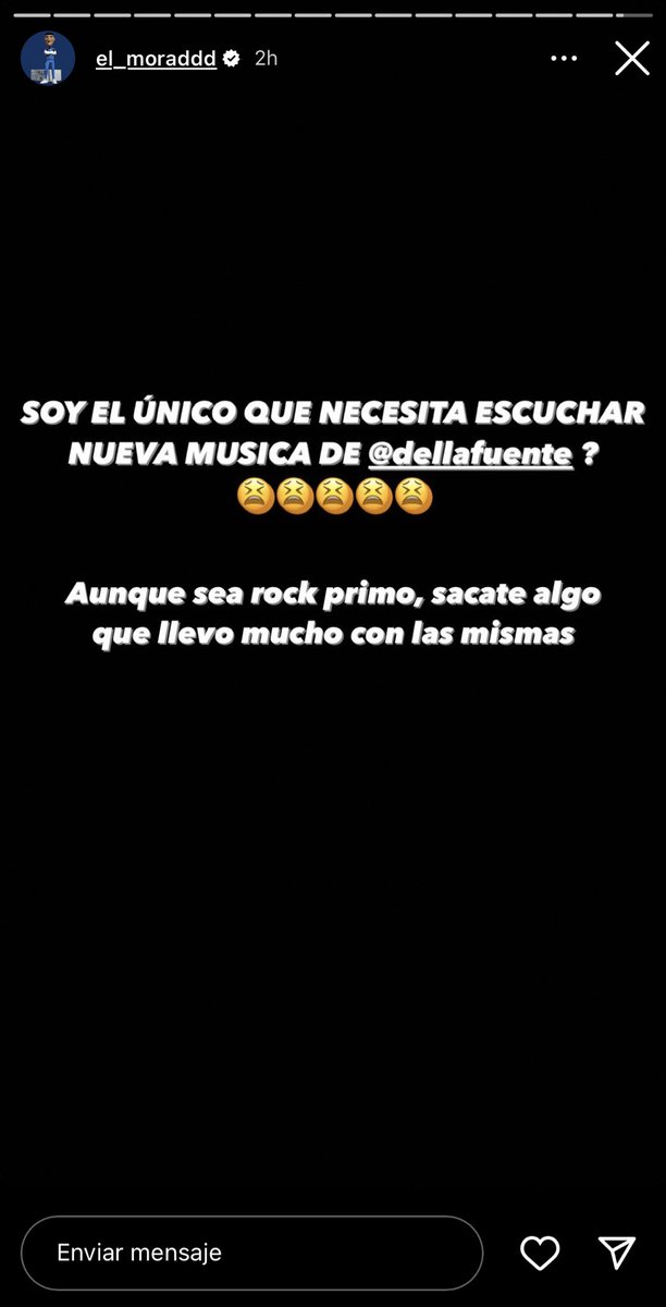 dellafuenteefc's tweet photo. un día más sintiéndome como el morad https://t.co/C6T29M31IX