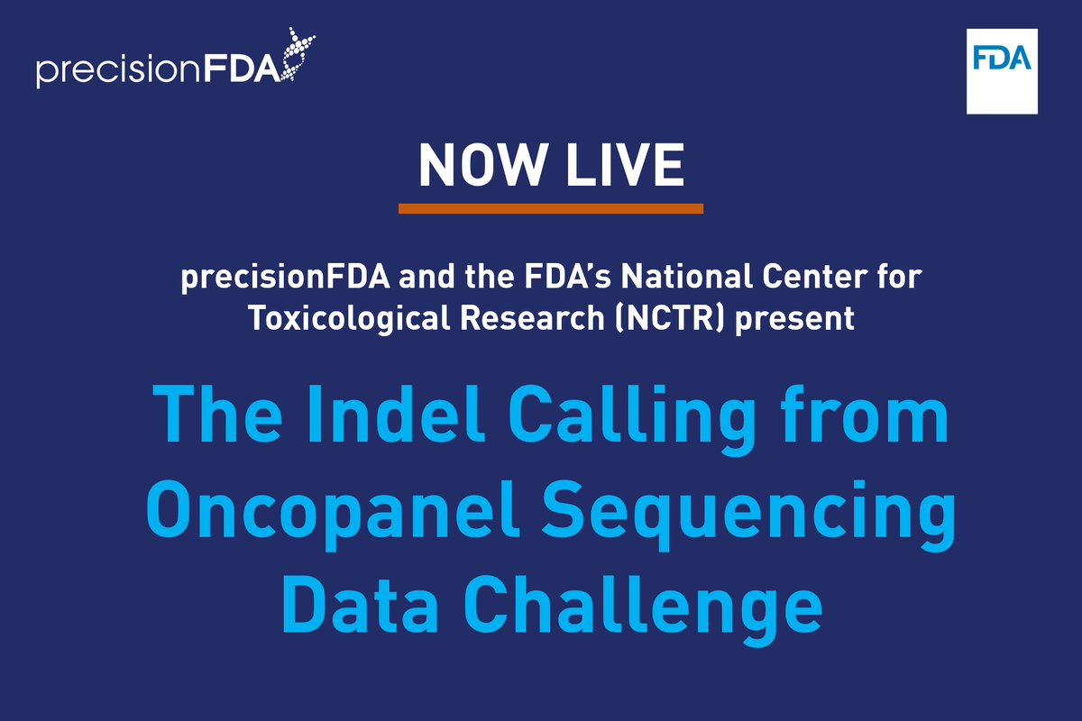 precisionfda's tweet photo. NCTR and precisionFDA launched the NCTR Indel Calling from Oncopanel Sequencing Data Challenge!
For more information & to participate, visit the challenge site: https://t.co/IJxjQzk5Im
#NCTRIndelOncoChallenge2022 #OncoSeq #IndelCalling #Oncopanel #NGS #SEQC2 #Bioinformatics https://t.co/MkuK7zYNvu