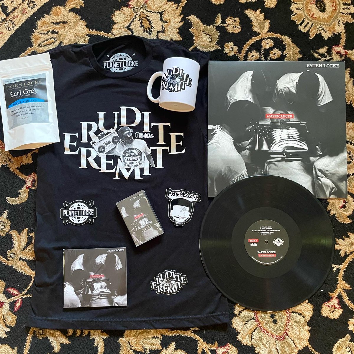 FullPlateFam's tweet photo. NOW SHIPPING: Paten Locke - Americancer on vinyl/CD/cassette. Thank you for your patience and support. Less than 5 bundles left…https://t.co/Tzd0EgqX0Y
#PatenLocke #Americancer #PlanetLocke #FullPlateFam https://t.co/3qW0sqjg8u