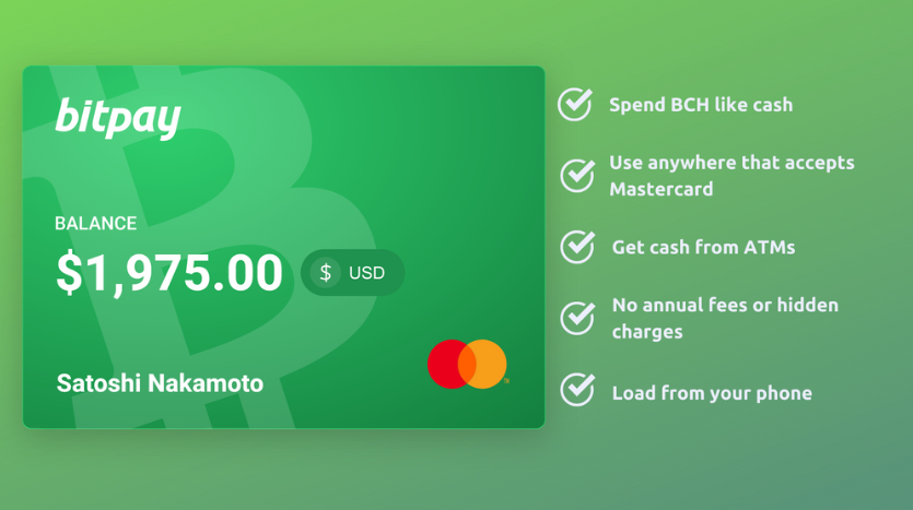 web3li's tweet photo. Spend #BCH like #Cash 💚 @BitPay https://t.co/P5awmVZQzu