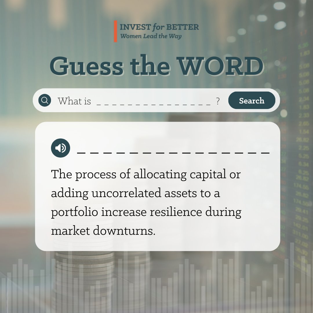 With the 1-year anniversary of Activate Your Money’s publication coming up next week, here is the next 'Guess the WORD’ game. Please feel free to comment as many times for a chance to win a free one-year membership to IFB for yourself or a female friend! Best of luck!