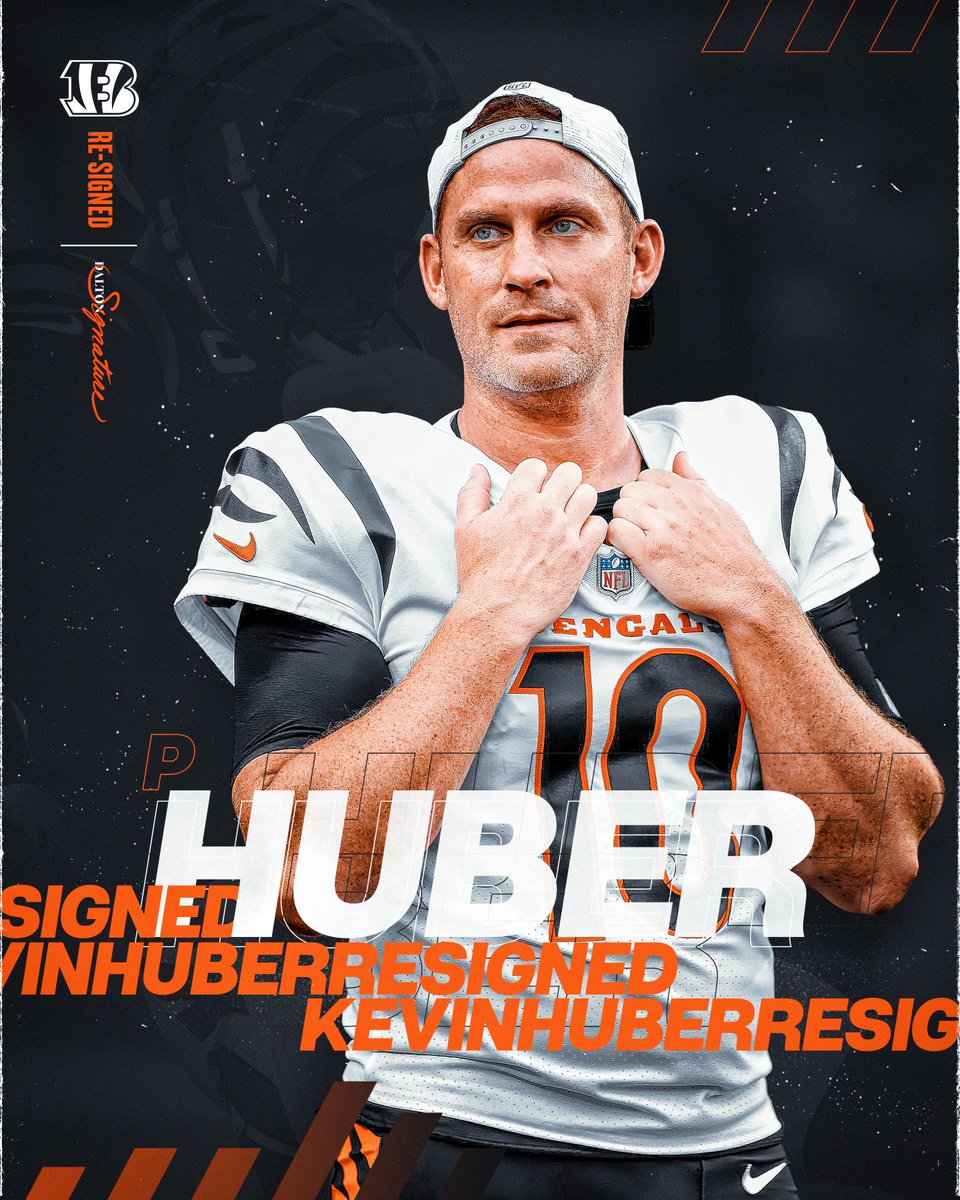 DaltonSignature's tweet photo. Bengals have re-signed Punter Kevin Huber! #RuleTheJungle #RuleItAll #WHODEY #Bengals #CinCityPride #Resign #KevinHuber 🏈
@GoBearcatsFB | @khuber10 🐅
https://t.co/dF6M43pNtB
#DaltonSignature
#SMSports https://t.co/qY1Q6SLgzO