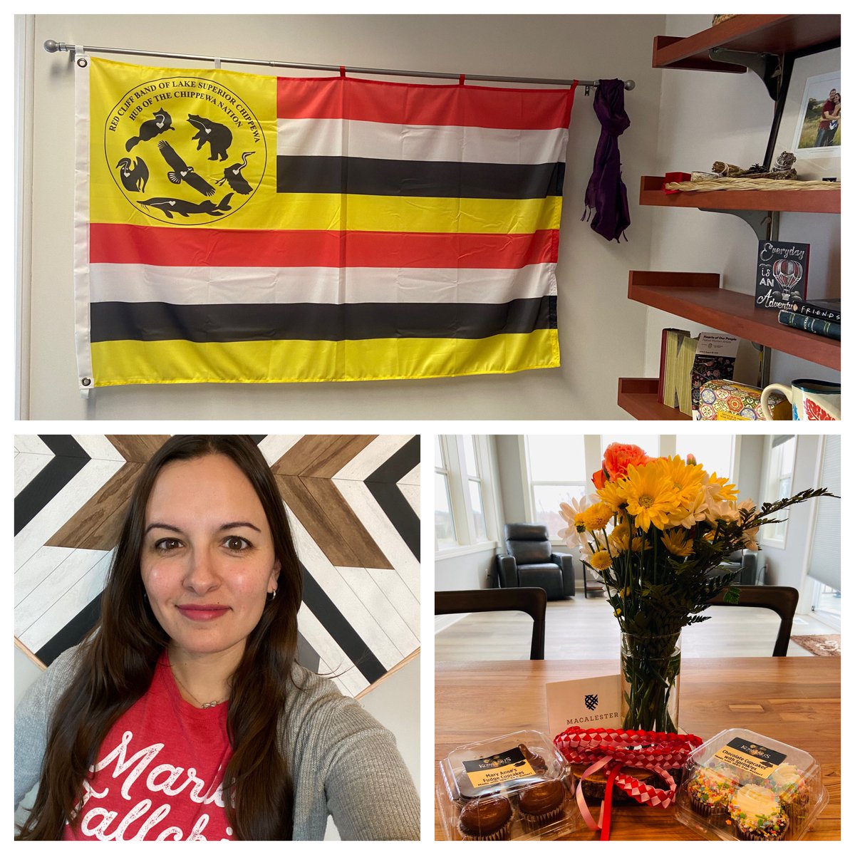 My parents got me the Red Cliff flag when I started <a href="/Macalester/">Macalester College</a>, and today I taught my last classes as an assistant professor. In my Native American Activism class — my official last class — one of my students said she knew my ancestors were proud of me. Here’s to sabbatical!