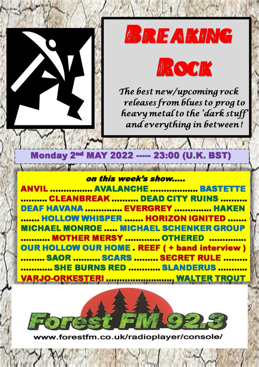 pjbreakingrock's tweet photo. Thanks @neilmlomax for tonight's #tkforestfm .. now on air it's @pjbreakingrock #radioshow @ForestFM with the week's best new/upcoming rock releases ... stream https://t.co/sjudUtZAIW first up is @AnvilMetal666 with #TakeALesson from new album #ImpactIsImminent due 20/05/22 https://t.co/SdMeBBQOYw