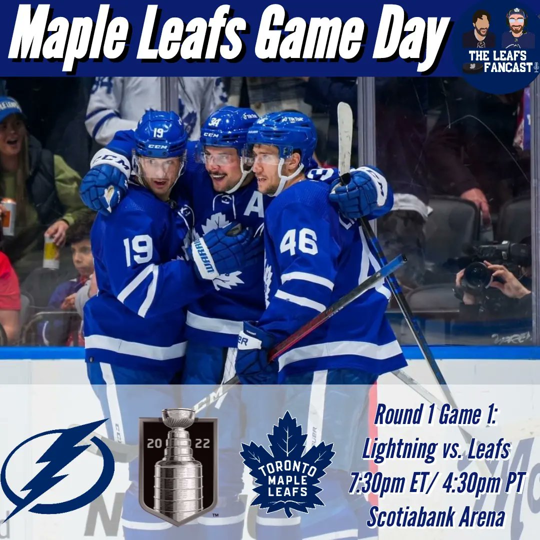 TheLeafsFancast's tweet photo. ITS TIME!!!!! FOR THE PLAYOFF HOCKEY!
The Buds look to capitalize with home ice advantage as they take on #GoBolts (Lightning).
Swipe to see tonight's Projected Lineup presented by our friends @Summerskates
#FANCASTIC #LeafsForever #budsalltheway #TMLTalk #ShowYourGame https://t.co/fymdHXd4WS