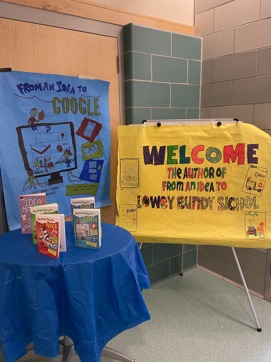 missklipfel's tweet photo. Inspired with BIG IDEAS thanks to an author visit with @LoweySichol #lastbooktourstop #inspiringfutureentrepreneurs #howemanning #gr4 https://t.co/ufTeJugymx