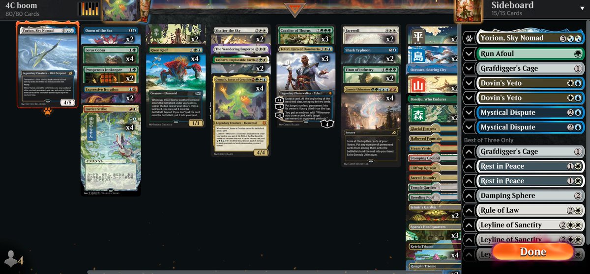 Woolfram_'s tweet photo. 4-1 Esper Yorion Explorer League
5-0 Yorion Elementals Explorer League

@fireshoes @ArenaDecklists #mtgaexplorer https://t.co/8FyIF98672