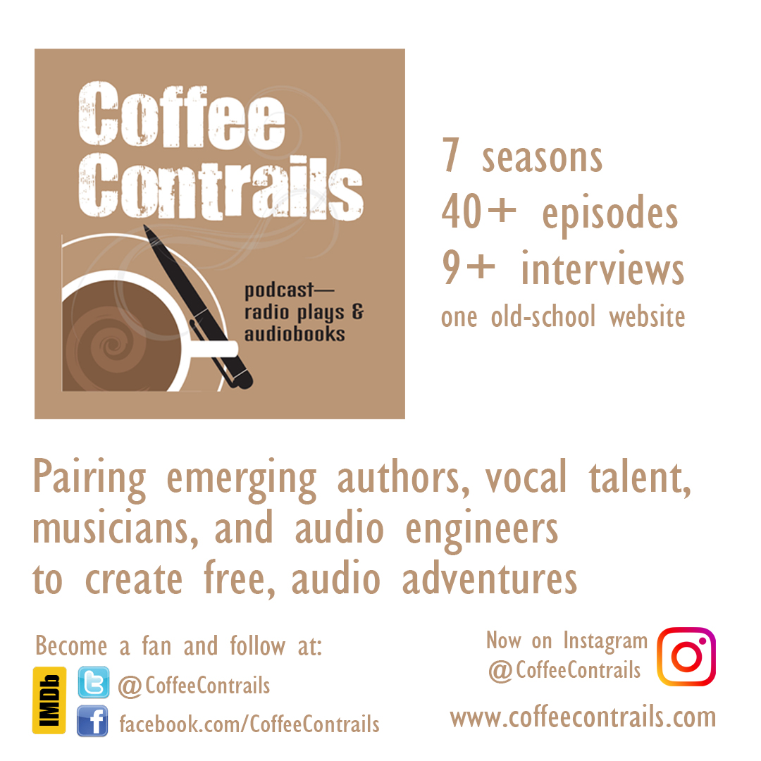 CoffeeContrails's tweet image. We're now on Instagram. instagram.com/coffeecontrails
100000+ downloads, 7 seasons, 40+ episodes, 9+ interviews, 1 old-school website. #ListenAt  coffeecontrails.com or #applepodcast  podcasts.apple.com/us/podcast/cof…

#podcasts #noir #scifi #sliceoflife #crimethrillers #shortstories