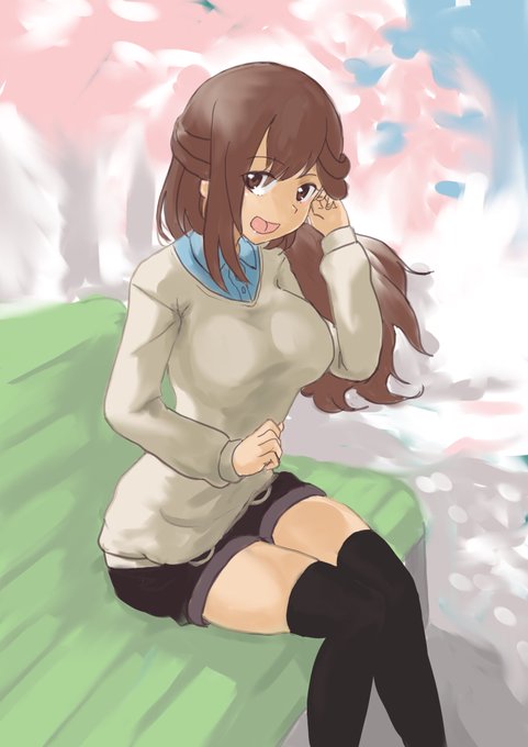 兆さん(@pinzorono_tyou )のコピ本の表紙絵の構図をお借りして。膝枕全裸待機
#アリスギアお絵かき 