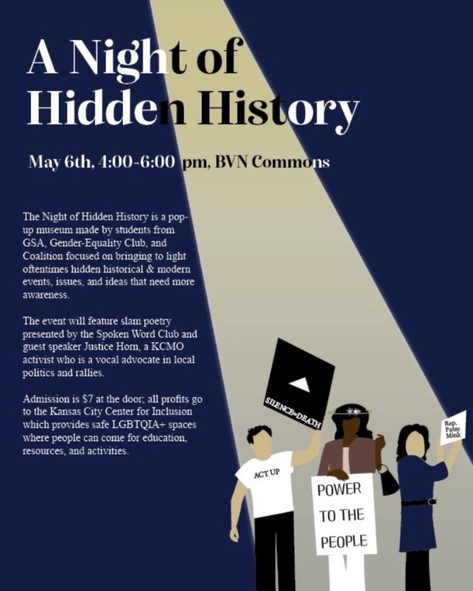 This event is open to the public and will be this Friday, May 6th at 4 PM at the Blue Valley North Commons! Admission is $7 and all profits will go to the Kansas City Center for Inclusion (<a href="/inclusivekc/">InclusiveKC</a>)! (2/3) 🏳️‍⚧️