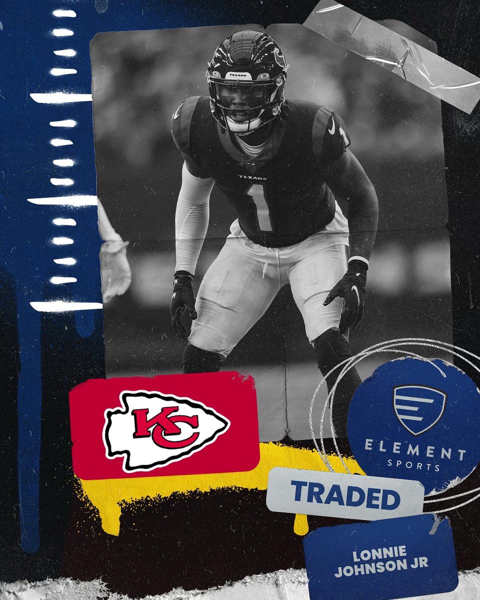 element_sports's tweet photo. @Lonnie30johnson is headed to KC‼️ #ChiefsKingdom just got a dog 🔒📈 #ElementFamily https://t.co/V6CQTopeRu