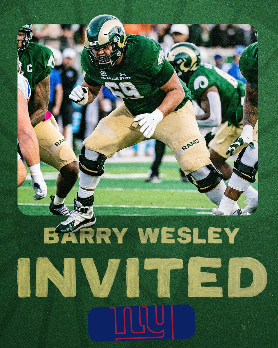 Big Blue gets another Ram🐏❗

<a href="/barry_jwesley/">Barry Wesley</a> will be 🏕️ with the <a href="/Giants/">New York Giants</a> alongside @1Cameronbutler! 

 #NextLevelRams x #TogetherBlue