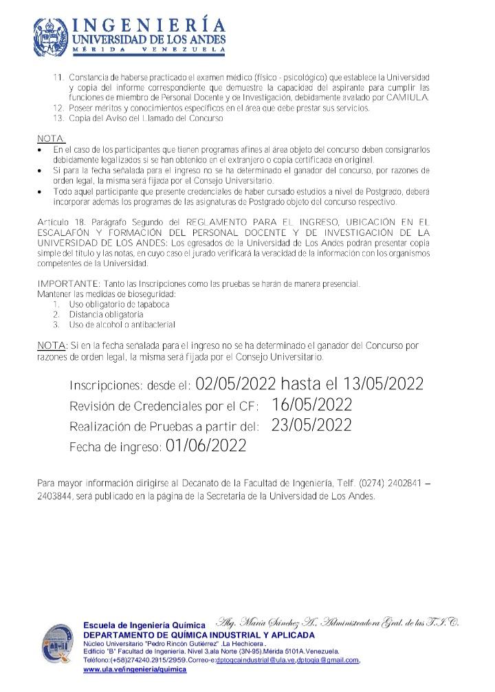 Esc Ing Química ULA (@eiq_ula) on Twitter photo 