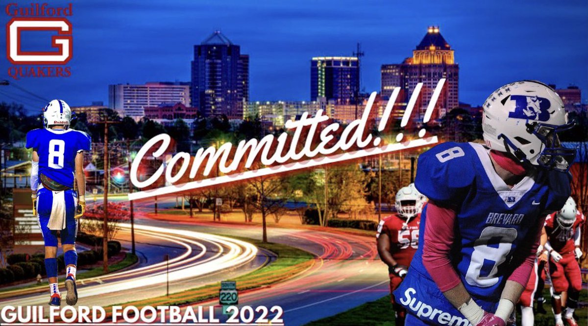 I am proud to announce that I will be continuing my football career at Guilford College. Shout out to <a href="/CoachKBarr/">Coach Barr</a> &amp; <a href="/GuilfordFB/">Guilford College Football</a> for giving me this opportunity.