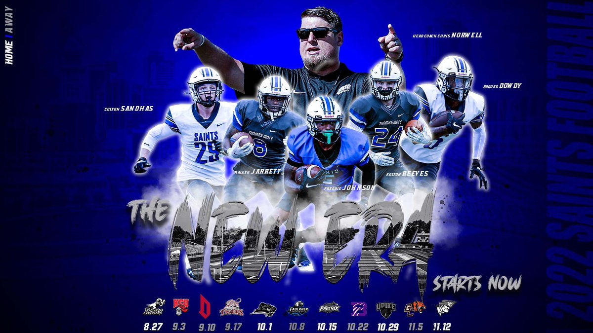 The New Era: 2022 Thomas More Saints Football Schedule. @TMU_Football #LetsGoSaints