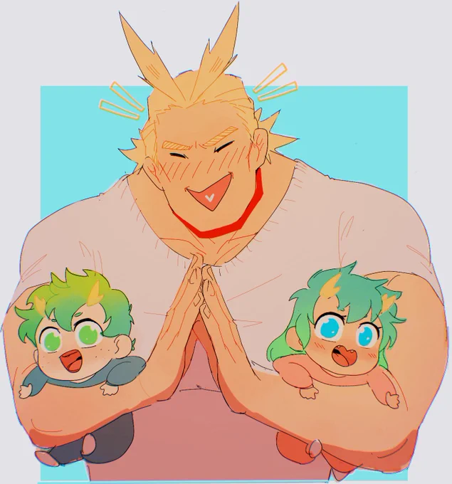 Toshi def introduces his kids to everyone like this. (Sweethearts!AU) 