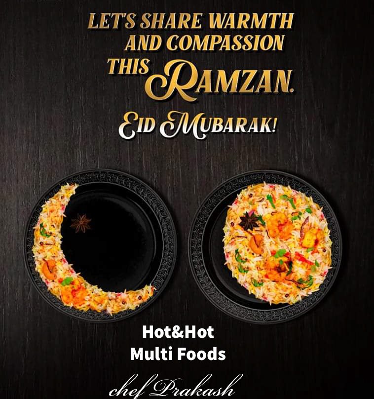 🌙🌙🌙 Eid mubarak! 🌙🌙🌙
#eidmubarak2022 #hotandhotmultifoods #chef #chefprakash #hotel #chefdays