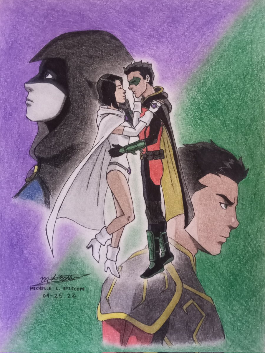 MichellEpiscope's tweet photo. I Love You DamiRae💕🦇🕊
Ballpen, Marker & Faber Castle color on sketchbook.
#DamiRae #damianwayne #rachelroth #robin #raven #teentitans #justiceleaguevsteentitans #justiceleaguedarkapokolipswar #drawing #DrawingAll #Artist https://t.co/ewmJU2y4c4