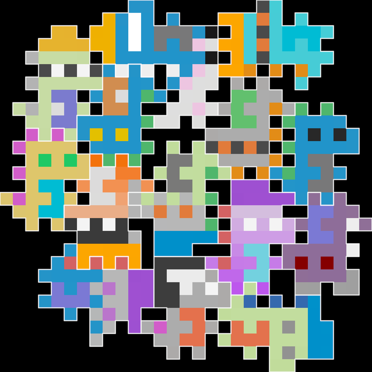 lostaltruist's tweet image. How do you like @tinydinosnft puzzles? No pixel is overlapped. I didn't want not to loose any single gram of our lovely #tinydinos