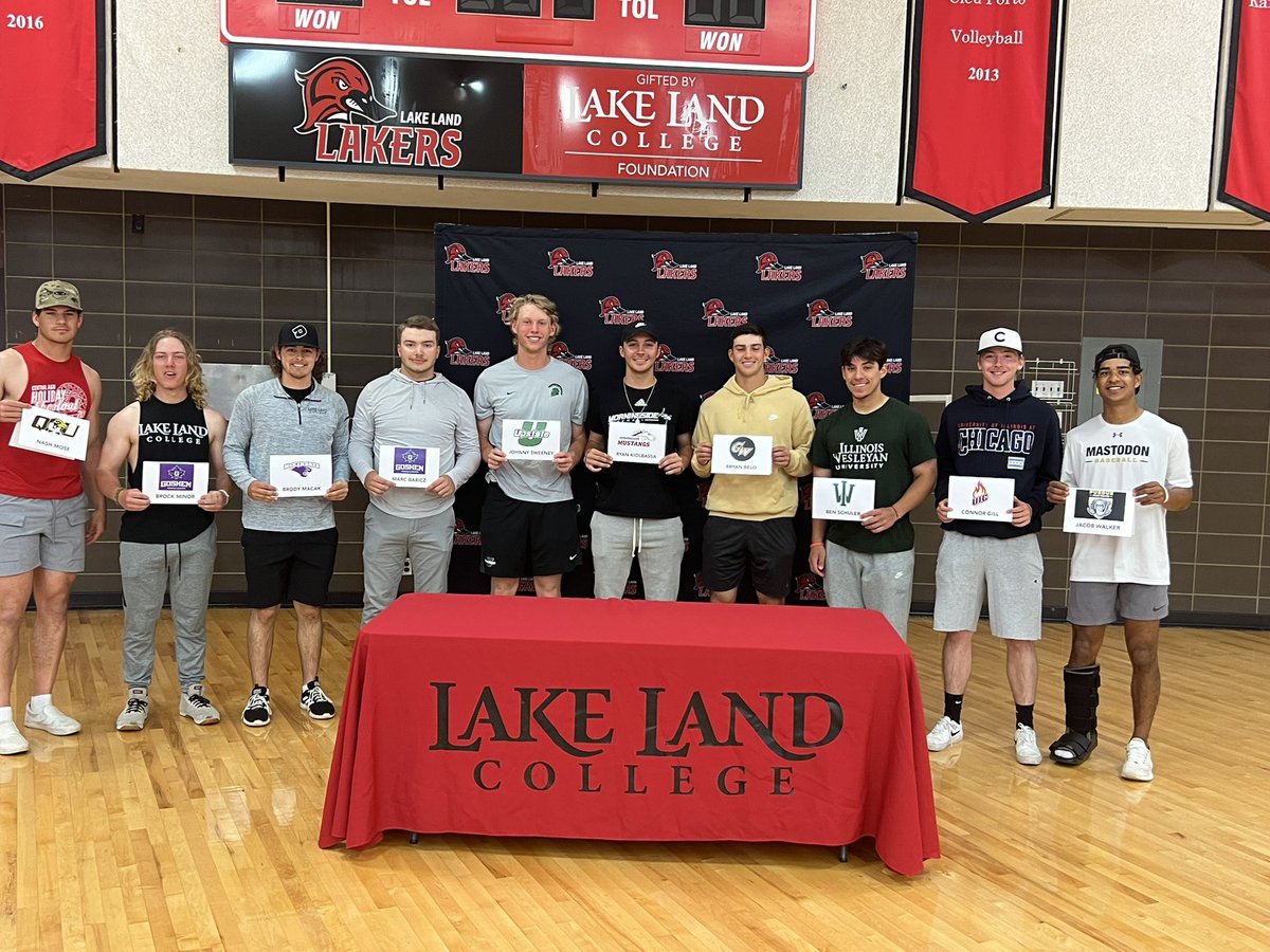 Lake Land Baseball (@llc_baseball) on Twitter photo Big time shout to these guys! Who have come in, put the work in, developed on the field and dominated the classroom!
Now they have an opportunity at the next level! <a href="/jucoroute/">#JucoRoute</a>
<a href="/LLCAthletics/">Lake Land Athletics</a> <a href="/ColesCounty/">Coles County Sports</a> <a href="/The_Noah_Sharp/">Noah Sharp</a>
#EarnIt #LakersMovingOn
#LakerUp Big time shout to these guys! Who have come in, put the work in, developed on the field and dominated the classroom!
Now they have an opportunity at the next level! <a href="/jucoroute/">#JucoRoute</a>
<a href="/LLCAthletics/">Lake Land Athletics</a> <a href="/ColesCounty/">Coles County Sports</a> <a href="/The_Noah_Sharp/">Noah Sharp</a>
#EarnIt #LakersMovingOn
#LakerUp