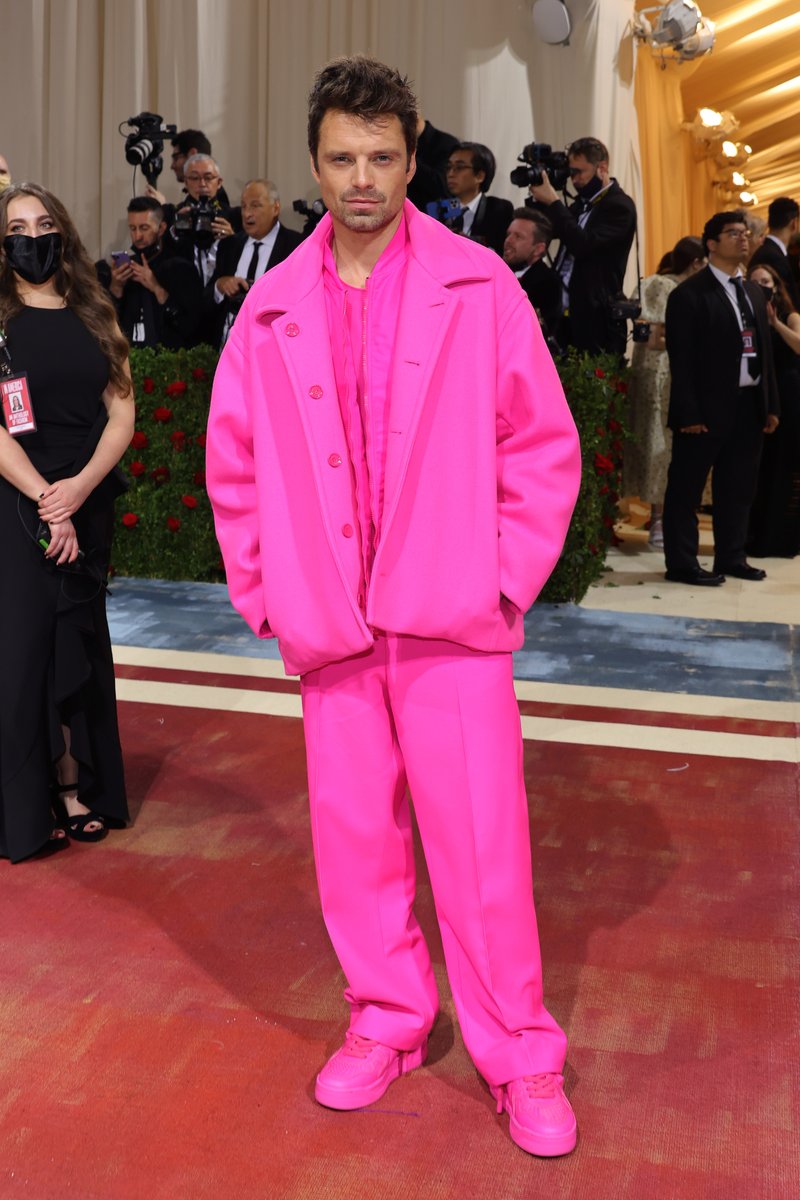 Sebastian Stan wears head-to-toe Valentino at the #MetGala Photo Credit: Getty Images