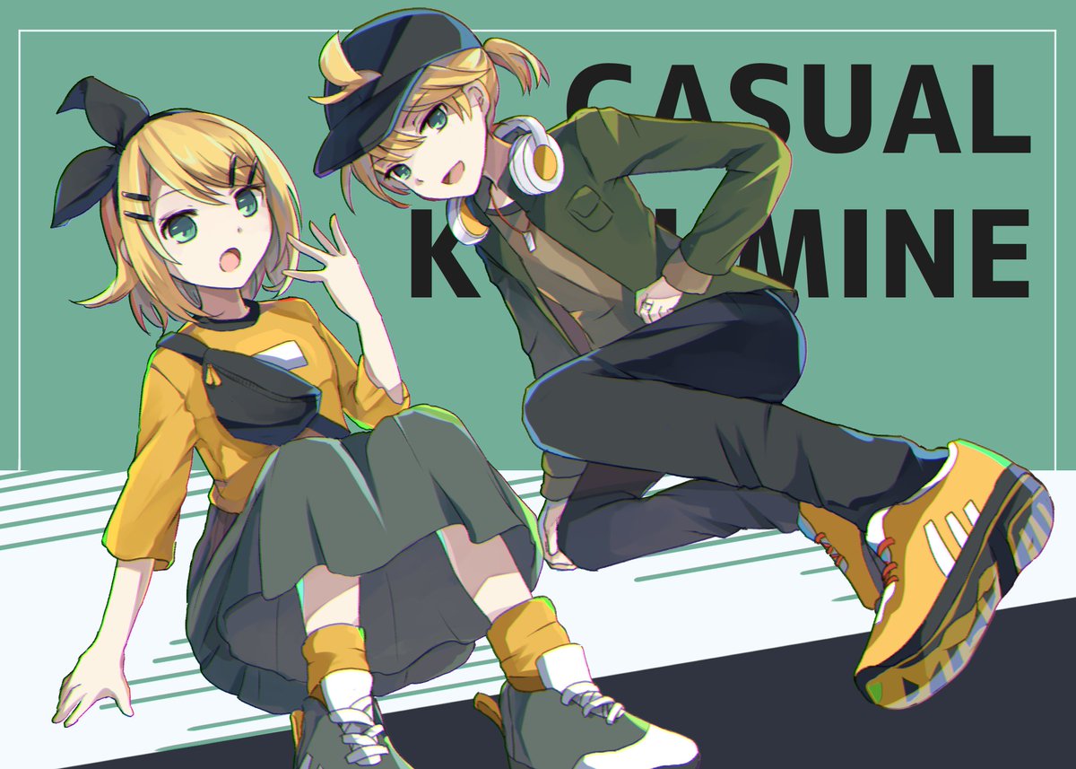 鏡音レン ,鏡音リン 「鏡音ファッションショー!
この垢は創作衣装みね大変応援しています
#鏡音万博20」|和黄(わこ)のイラスト