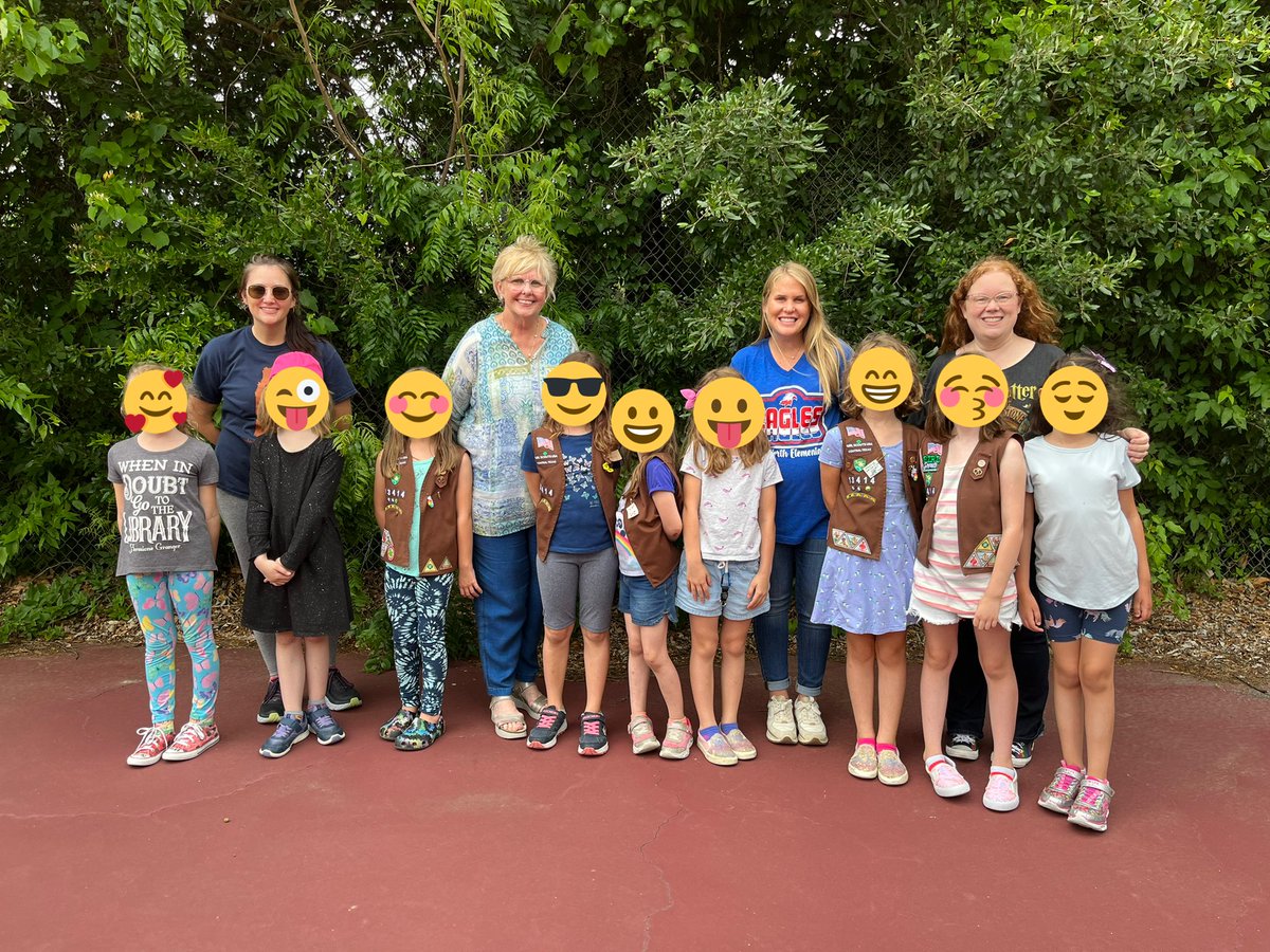 Our amazing <a href="/forestnorth/">Forest North Elementary</a> counselors stopped by Troop 13414’s Brownie meeting today to help us plan our philanthropic partnership! We’re planning ways to support our clothes closet!