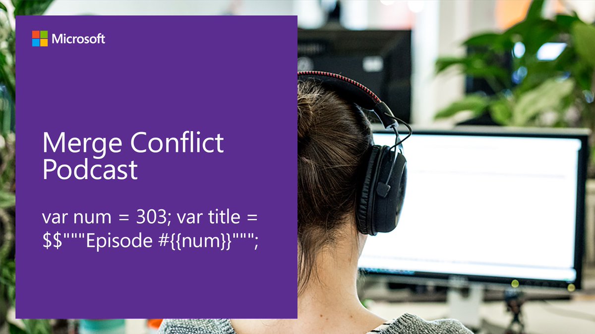 dotnet's tweet image. var num = 303; var title = $$&quot;&quot;&quot;Episode #{{num}}&quot;&quot;&quot;;

Say &quot;Hello1&quot; to C# 11...

In today&apos;s Merge Conflict Podcast, @JamesMontemagno and @praeclarum discuss where they are along their journey to embrace #CSharp11: msft.it/6018wCtB0