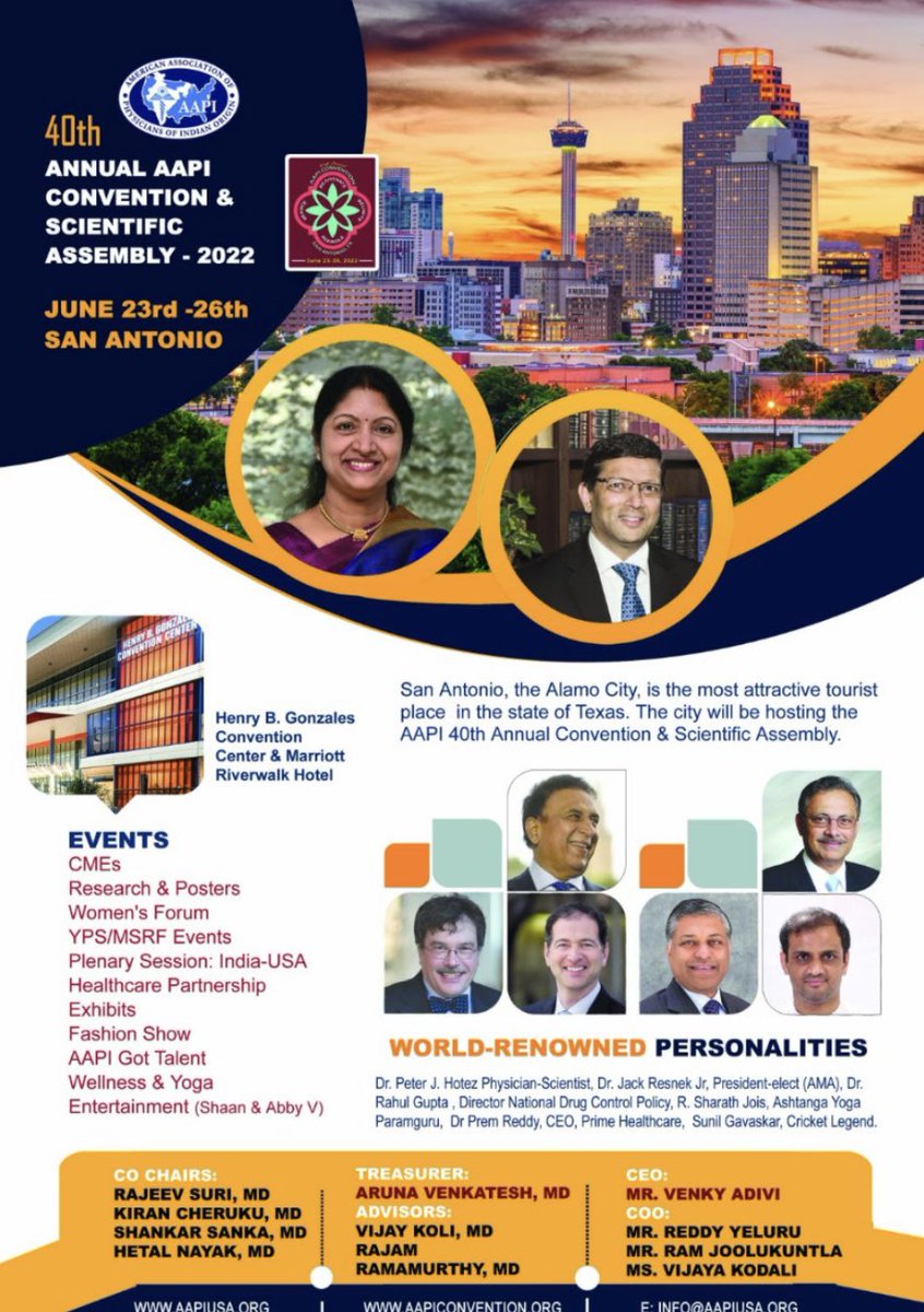 MsrfAapi's tweet photo. The 40th Annual AAPI Convention and Scientific Assembly is coming up Next Month!June 23-26 in San Antonio. Tons of great speakers, programming, networking, entertainment, and fun! YPS/MSRF have great targeted programming as well!! Register today at https://t.co/eCZDazTMMw!!!! https://t.co/kNT1ceLUKi
